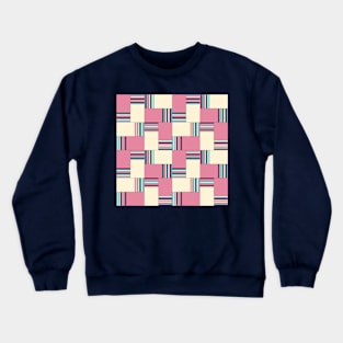 Pink Rainbow Tiles Crewneck Sweatshirt